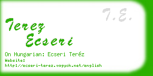 terez ecseri business card